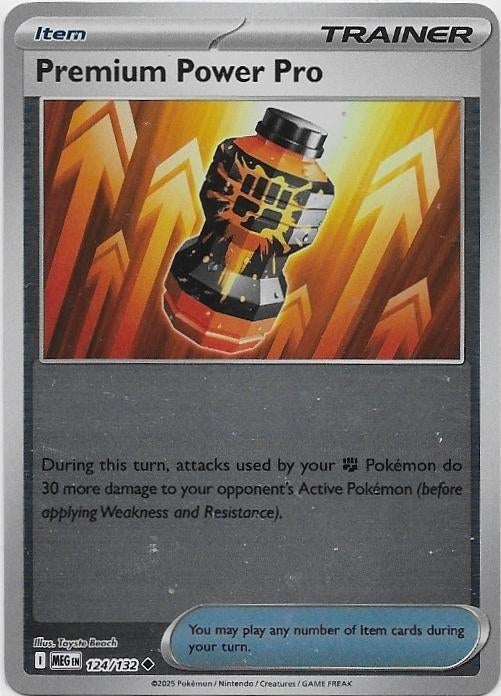 Mega Evolution,  Premium Power Pro [reverse] 124/132, Ophalen of Verzenden, Nieuw, Losse kaart