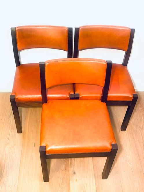 Set van 3 Martin Visser stoelen wengé 't Spectrum Nederland, Huis en Inrichting, Stoelen, Gebruikt, Drie, Hout, Bruin, Ophalen of Verzenden