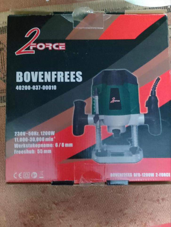 2-Force Bovenfrees BFB-1200W - Nieuw in doos! Incl frezenset, Doe-het-zelf en Verbouw, Gereedschap | Freesmachines, Nieuw, Elektrisch