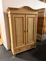 Kledingkast oud grenen, gerestaureerd grenenhout wandkast, Info@scholtens-antiek.nl, Slim meubelen, Lindberghstraat 29, Zo goed als nieuw