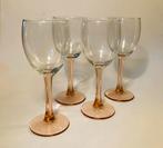 Zeven leuke wijnglazen met roze voetje, Verzamelen, Glas en Borrelglaasjes, Ophalen of Verzenden, Zo goed als nieuw, Overige typen
