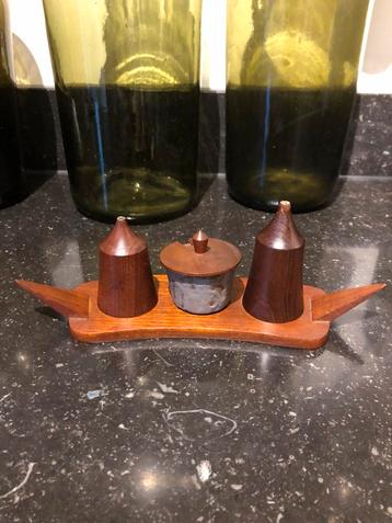 Vintage   Scandinavisch design peper zout mosterd  set beschikbaar voor biedingen