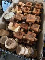 doos met kaarsenstandaards, hout, mix, samen € 2,50, Diversen, Rommelmarktspullen, Nieuw, Ophalen