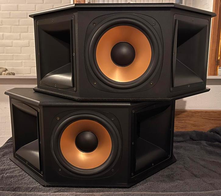 Klipsch RS7 surround speakers in zwart, Audio, Tv en Foto, Luidsprekers, Zo goed als nieuw, 120 watt of meer, Overige merken, Ophalen