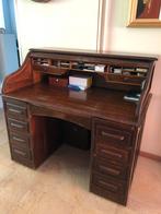 Antiek rolluik / cilinderbureau, ca. 1900, donker eiken, Antiek en Kunst, Ophalen of Verzenden