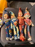 3 oude lappenpopjes clowntjes, Ophalen of Verzenden