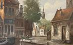 Schilderij stadsgezicht Cor van Eijk., Antiek en Kunst, Kunst | Schilderijen | Klassiek, Ophalen