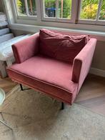 Roze fauteuil met kussen, Huis en Inrichting, Fauteuils, Ophalen, Minder dan 75 cm, Zo goed als nieuw, 75 tot 100 cm