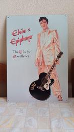 Vintage ijzeren plaat met Elvis Presley in zijn gouden pak, Verzamelen, Ophalen of Verzenden, Zo goed als nieuw, Poster, Artwork of Schilderij