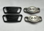 Nike airmax 90 black leather veter logo lace tag badge M-90, Zwart, Nike, Ophalen of Verzenden, Sneakers of Gympen