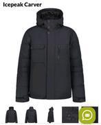 Zwarte Icepeak Carver ski jas snowboardjas maat 56 (xl/xxl), Overige merken, 160 tot 180 cm, Ophalen of Verzenden, Zo goed als nieuw