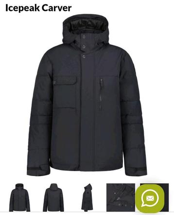 Zwarte Icepeak Carver ski jas snowboardjas maat 56 (xl/xxl) beschikbaar voor biedingen