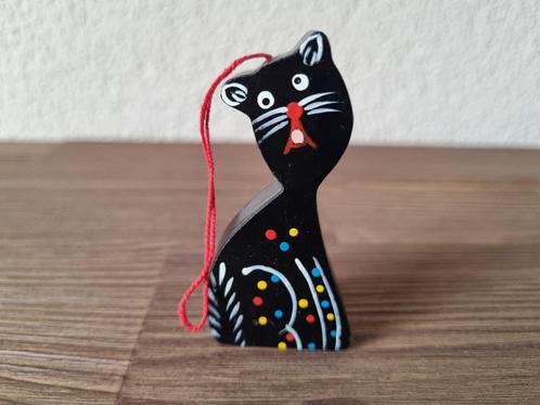 Mooi Lief Vintage Katje Poesje met bloemetjes en ophang lus, Verzamelen, Beelden en Beeldjes, Gebruikt, Dier, Verzenden