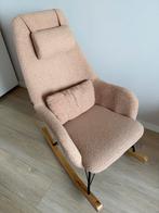 Schommelstoel in roze met zachte bekleding, Huis en Inrichting, Fauteuils, Ophalen, Hout, 75 tot 100 cm, Zo goed als nieuw