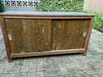 Houten Schuifkast - Dressoir, Ophalen, 100 tot 150 cm, Grenenhout, 25 tot 50 cm