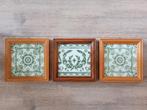 3 mooie ingelijste wandtegels, Antiek en Kunst, Ophalen of Verzenden