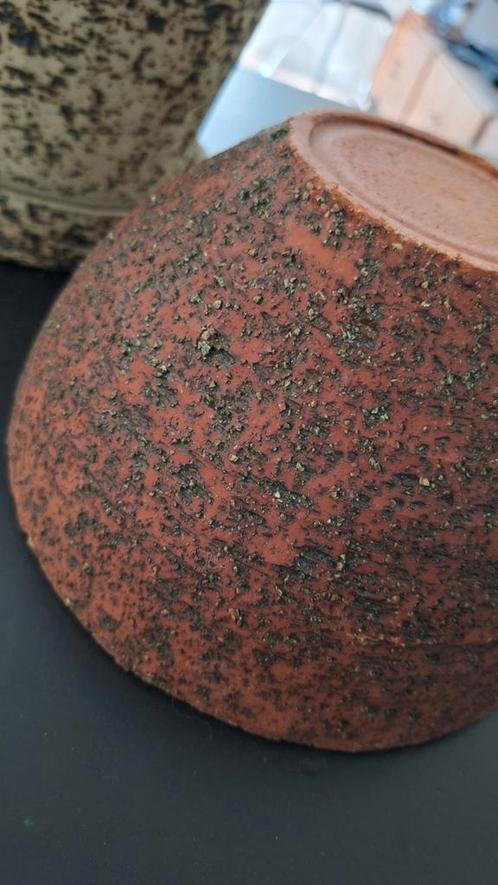 Vintage Berkenbast Plantenpot Pot Rood, Tuin en Terras, Bloempotten, Gebruikt, Aardewerk, Minder dan 25 cm, Rond, Ophalen of Verzenden