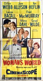 Woman's World (1954) - Originele filmposter, Verzamelen, Posters, Ophalen of Verzenden, A1 t/m A3, Film en Tv, Rechthoekig Staand
