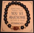 armband Lavasteen met Carneool, Ophalen of Verzenden, Nieuw, Overige materialen, Met bedels of kralen