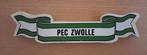PEC Zwolle retro sticker, old skool, vintage, stickers, Ophalen of Verzenden, Zo goed als nieuw, Overige binnenlandse clubs, Poster, Plaatje of Sticker