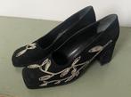 Zwarte gebloemde Bassotto pumps maat 39, Kleding | Dames, Schoenen, Pumps, Zwart, Ophalen of Verzenden, Zo goed als nieuw