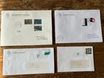 4 enveloppen met speciale postzegels / stempels, Envelop, Ophalen of Verzenden