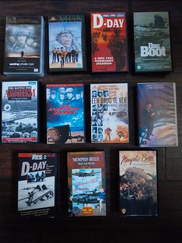 VHS Oorlogsfilm Collectie (9 stuks) Longest Day in kleur!! beschikbaar voor biedingen