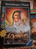 Puzzel - Indiaan Chief Eagle Feather - Chris Hiett, Ophalen of Verzenden, 500 t/m 1500 stukjes, Zo goed als nieuw, Legpuzzel