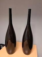 Zwarte vazen set, 50 tot 75 cm, Zwart, Ophalen of Verzenden, Glas