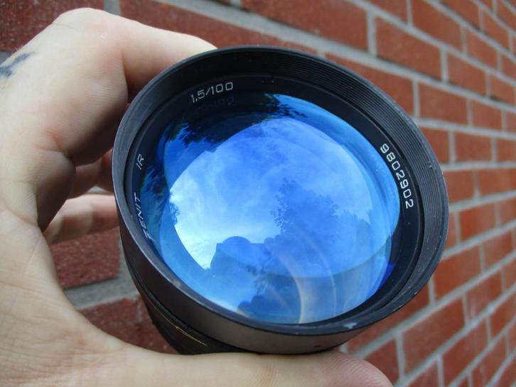 Zenit IR 1,5/100mm objectief Helios M42 met diafragma bokeh, Audio, Tv en Foto, Optische apparatuur | Verrekijkers, Zo goed als nieuw