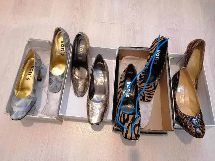 Dames pumps leer maat 38/ 39, per stuk € 40,00, Kleding | Dames, Schoenen, Gedragen, Pumps, Overige kleuren, Ophalen of Verzenden
