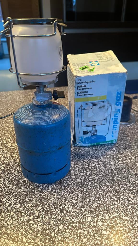 Camping Gaz Lumogaz lamp met doos, Caravans en Kamperen, Kampeeraccessoires, Ophalen of Verzenden, Gebruikt