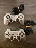 2x Sony PS1 DualShock zilver – defect – onderdelen, Ophalen of Verzenden, Niet werkend, Met 2 controllers