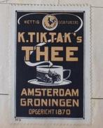 oude sluitzegels van Tiktak's Thee en koffie, set van 4st, Postzegels en Munten, Postzegels | Volle albums en Verzamelingen, Verzenden