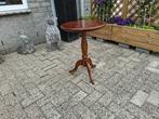 antiek massief mahonie hout bijzet tafeltje plantentafel, Ophalen of Verzenden