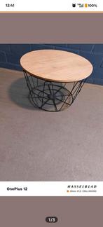 Ronde lektuur bak annex tafeltje 40 cm diameter / 35 cm hoog, Minder dan 55 cm, Metaal of Aluminium, Rond, Ophalen of Verzenden