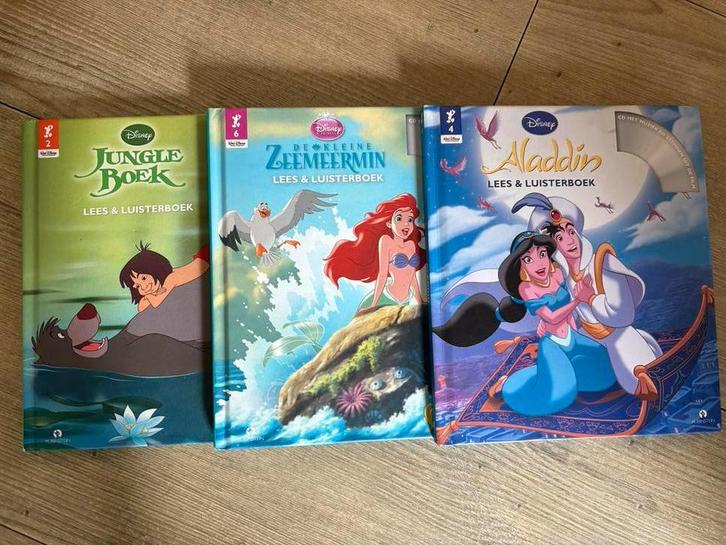 Disney Lees- en Luisterboeken - Jungleboek, Ariel, Aladdin, Boeken, Kinderboeken | Jeugd | onder 10 jaar, Zo goed als nieuw, Sprookjes