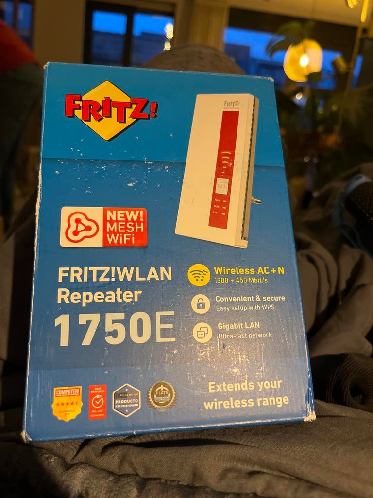 2x Fritz! WLAN Repeater 1750E - Mesh Wifi, Computers en Software, WiFi-versterkers, Ophalen of Verzenden, Gebruikt