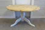 Prachtige witte landelijke ronde  eettafel 120 cm, Huis en Inrichting, Tafels | Eettafels, Ophalen, 100 tot 150 cm, 50 tot 100 cm