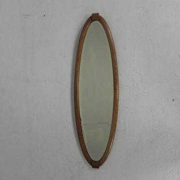 Ovale spiegel met geslepen rand, jaren '50 beschikbaar voor biedingen