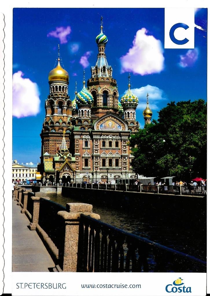 Ansichtkaart	St Petersburg (Rusland)	Kerk, Verzamelen, Ansichtkaarten | Buitenland, Verzenden, 1980 tot heden, Gelopen, Overig Europa