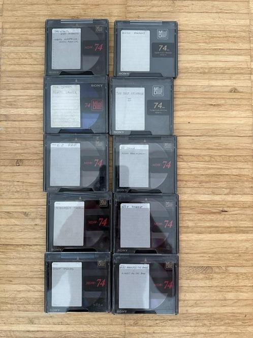 Sony MD74 minidiscs, 10 stuks gebruikt, Cd's en Dvd's, Cassettebandjes, Gebruikt, Onbespeeld, 2 t/m 25 bandjes, Ophalen