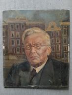 C Povel - Portret man aan de Amsterdamse grachten - 1920, Antiek en Kunst, Kunst | Schilderijen | Klassiek, Ophalen of Verzenden