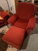 Retro/vintage Stoel met hocker, Ophalen, Eenpersoons, 75 tot 100 cm, Zo goed als nieuw