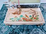Vintage Chinese Handgeschilderde Salontafel, Huis en Inrichting, Tafels | Salontafels, 50 tot 100 cm, Minder dan 50 cm, 100 tot 150 cm