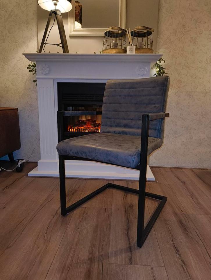 4 (of 6) eetkamerstoelen, Huis en Inrichting, Tafels | Sidetables, Gebruikt, 50 tot 75 cm, Rechthoekig, Ophalen of Verzenden