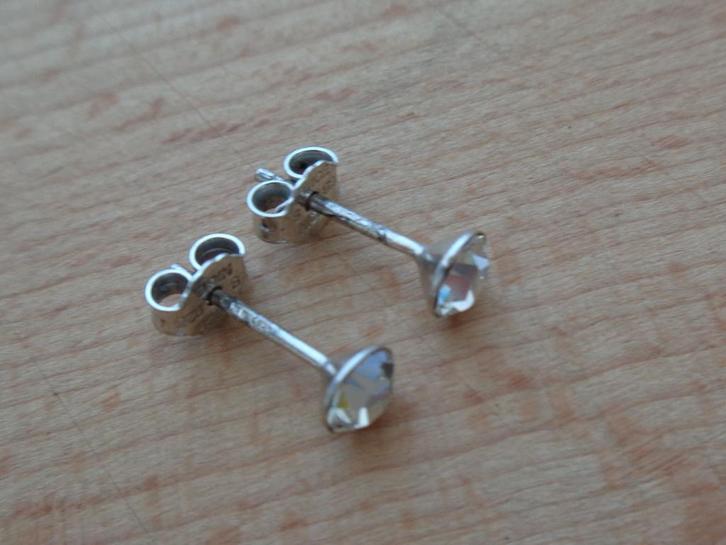 zilveren oorknoppen twice as nice [782], Sieraden, Tassen en Uiterlijk, Oorbellen, Zo goed als nieuw, Knopjes of Stekers, Zilver