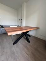 Massief houten eettafel / blad+poot - 200x100 - sta, Huis en Inrichting, Tafels | Eettafels, 100 tot 150 cm, Eikenhout, 200 cm of meer