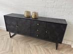 Magazijn Leegverkoop Dressoir mangohout zwart visgraat ACTIE, Nieuw, Ophalen of Verzenden, Info@wkhome.nl, Argonweg 20 Amersfoort