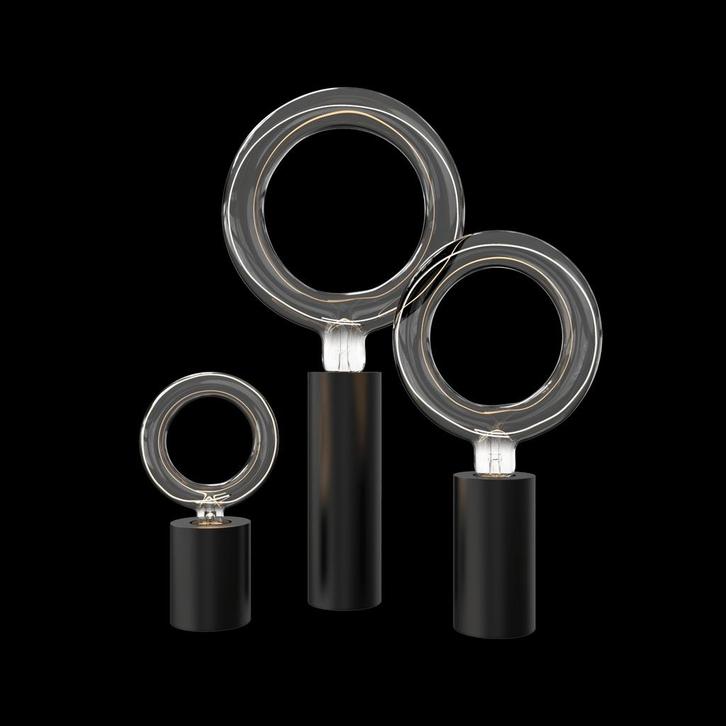 calex Lampen set deluxe Rada titanium glas, Huis en Inrichting, Lampen | Overige, Zo goed als nieuw, Ophalen of Verzenden